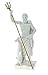 Produktbild Kremers Schatzkiste Alabaster Figur Poseidon mit Dreizack Gott des Meeres 15 cm weiß Glück Meer