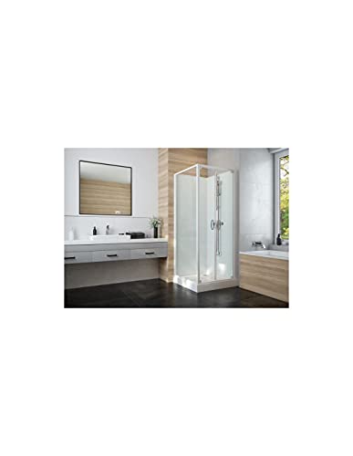 LEDA Cabine de douche 70x70 cm Transparent Verre Clair Hinged Minimalist