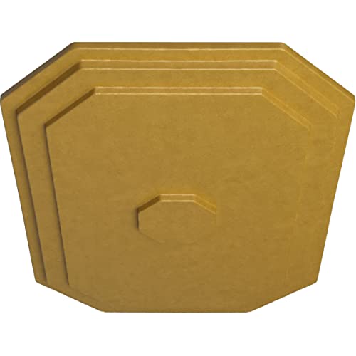 Image of Ekena Millwork CM25FEIGS - 25 1 /4 inchW x 17 1 /4 inchH x 1 3 /4 inchP Felix Ceiling Medallion - Ceiling Medallion, Iridescent Gold