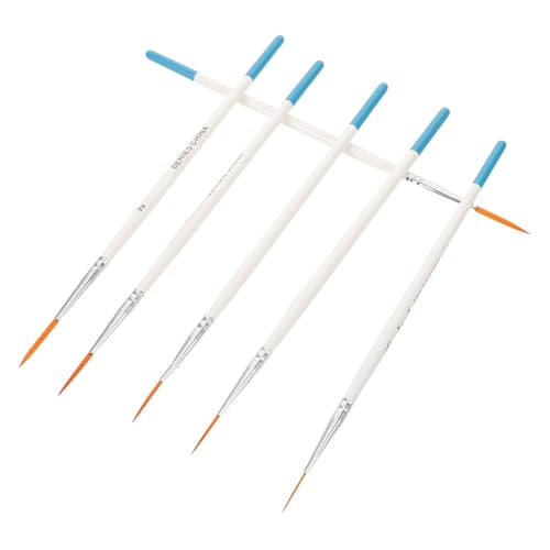 GARIOUANS 6個 コミックフックペン 小さくて細い絵筆 油絵の具のブラシ 細部の細かいペイント ブラシ ミニチュアペイン