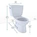 TOTO CST744SL#01 Drake 2-Piece Ada Toilet with Elongated Bowl, Cotton White