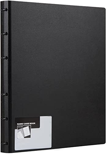 Mylifeunit Business Card Book, Name Card Holder Book With 600 Business Cards Capacity (Black) #TOP5