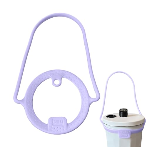 ウォーターボトル用パラコードハンドル - 保温カップ・シリコン・ストラップ・アウトドア・ポータブル・シリコン・ストラップ・カバー・ベルトウォーターボトルキャリア用のかわいいアクセサリー付き滑り止めストラップ - ウォーターボトル用滑り止めパラコード、スポー