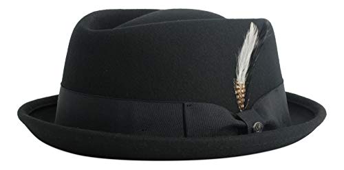 Chapeau de tarte de porc en laine noire pour se protéger du froid avec style