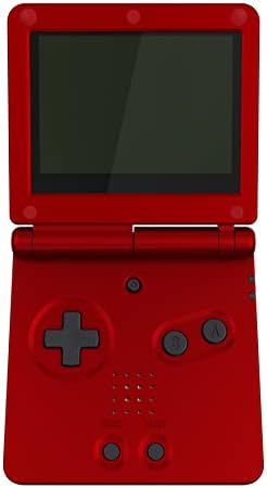 IPS Ready Upgraded eXtremeRate Scarlet Red Soft Touch Custom Replacement Housing Shell for Gameboy Advance SP GBA SP – Compatible with Both IPS & Standard LCD – Console & Screen NOT Included