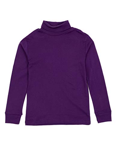 Image of Leveret Girls Boys & Toddler Solid Turtleneck 100% Cotton Kids Shirt (2 Toddler-14 Years) Variety of Colors