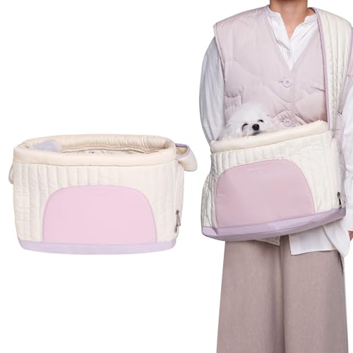Para Sora ペット キャリーバッグ マット付き 犬 猫用 3WAY 手提げ 肩掛け ショルダー 軽量ペットバッグ メッシュネット 通気性 折り畳み お出かけ ドライブ 旅行 防災 避難用 キャリー 耐久変形しない 5kg未満 小型犬用 ピンク