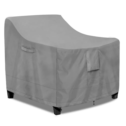 Générique Housse de Protection pour Chaises de Jardin et Fauteuils Empilables - Imperméable, Résistante aux UV et au Froid en Tissu Oxford 210D, Coupe-Vent...