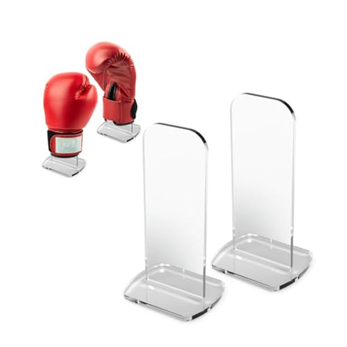 Soporte para guantes de boxeo de acrílico resistente con 2 piezas para estante 5