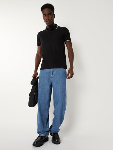 Image of Max Men's Polycotton Half Sleeves Regular Fit Solid Polo T-Shirt