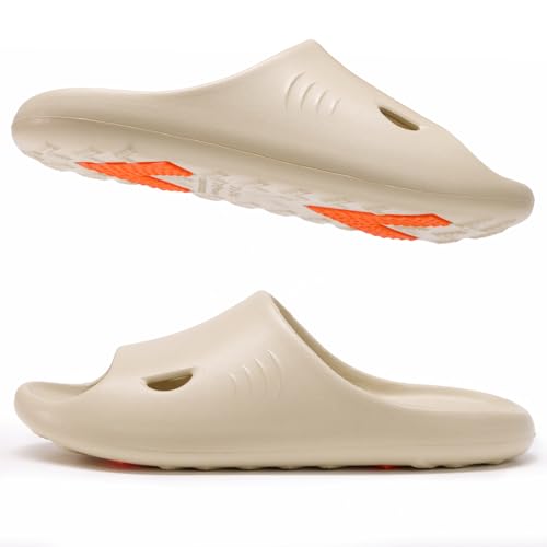 Non-Slip Shower Slippers for Men Women Cloud Slides Sandals Thick Sole House Beach Sliders Comfort Lightweight Pillow Shoes Easy to Clean Quick-Drying Pink Purple Brown Beige Khaki Grassgreen Lakegreen Black