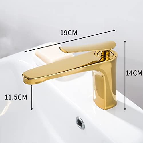 Robinet de lavabo de salle de bain chrome avec mitigeur laiton