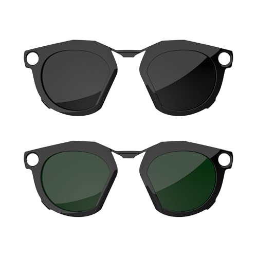 HIBLOKS 2Pcs Polarized Clip Compatible with Oakley Meta HSTN Smart Glasses Accessories Black Frame Discoloration Clip-on for Oakley Meta HSTN Protect Your Eyes Cool & Fashion