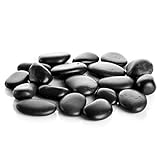 5 lb Decorative Black River Rocks - Onix Pebbles for Plants - Aquarium Stones - 1-3' inches