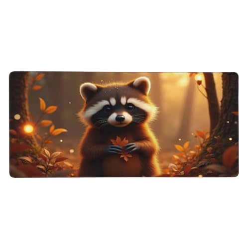 Grand tapis de souris de jeu et de bureau avec bords cousus pour PC portable