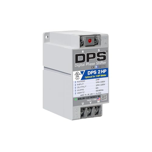 American DPS Single Phase to 3 Phase Converter 2HP 6A Input/Output 200V - 240V Digital Phase Shifter Must Be Used for 1HP(0.75kW) 3A Motor DPS Must Be Used for 1 Motor Only UL-Listed