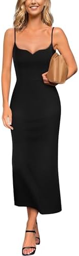 VFSHOW Womens Spaghetti Strap Wedding Guest Cocktail Party Midi S...