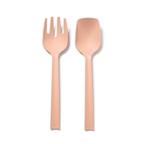 Blim Plus - Posate Paestum Insalata Pink Sand - Set 2 Pezzi Polipropilene Leggere Lavabili - Made in Italy