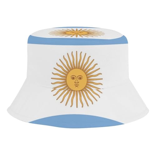 Argentine RepublicChildren's Bucket Hat for Boys and Girls, Breathable Summer Beach Hat54cm