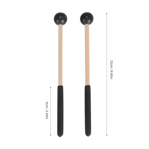 Percussion Mallets for Xylophone and Bell Drums Rubber Head Mallet Set, Black Orchestral Instrument Accessories - Image 2