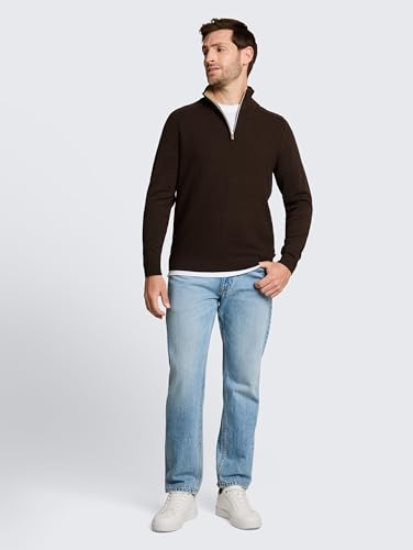 TOM TAILOR Herren Troyer Strickpullover aus Baumwolle – Ansicht 3