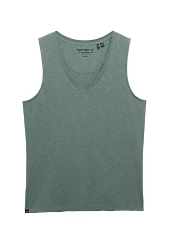 Superdry Women Studios Vee Neck Vest T-Shirt, Light Jade Green, 10