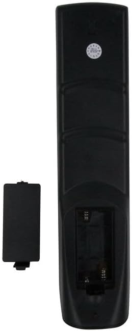 Back view of the remote control with battery compartment open