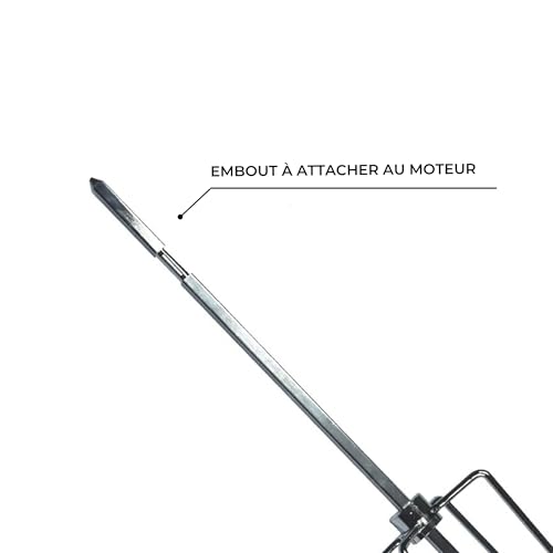 Cook’in Garden – Grillspieß 85 cm, kompatibel mit Drehspießmotor AC084, robustes Zubehör für Fleisch und Geflügel, ideal für die Grill-Rotisserie