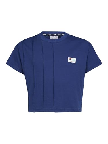 T-shirt Fila enfant bleu Fat0018 - Haut de sport junior manches courtes