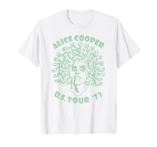 Image of Alice Cooper – Vintage Medusa On White T-Shirt