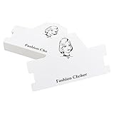 FINGERINSPIRE 55Pcs Clavicle Necklace Display Card Cardboard Fashion Choker Display Card Jewelry Display Card for Clavicle Necklaces Choker Necklace(4.3x7.3 inch)