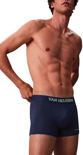 Van Heusen Men's Trunk Pack of 1 | Air Series | Lightest Underwear | Mesh Fabric | Breathable Active Trunks | Moisture-Wicking & Sweat Absorbent | No Ride-Up Fit | Gym, Sports & Activewear Underwear | Style 40047