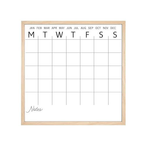 Calendrier mensuel effaçable à sec MCS Home Command Center naturel 76,2x76,2 cm