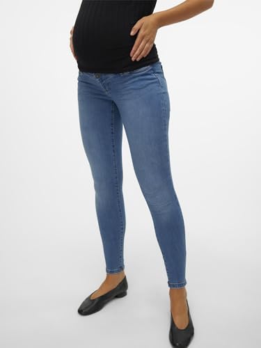 MAMALICIOUS Damen Vmmtanya Piping Vi349 Ga Noos Jeans, Medium Blue Denim, M EU