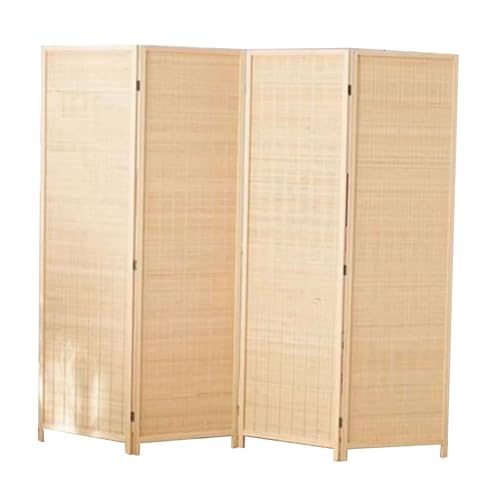 3/4/5/6パネルルームディバイダー、高さ120cm、手作りウィッカー編みプライバシースクリーン、寝室、リビングルーム、オフィス用(Color 2,120X40CM-5Panels)