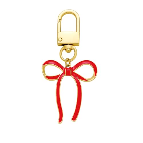 Image of Black Bow Keychains For Women Cute Bow Keyrings Charms Handbag Car Key Chain Accessories