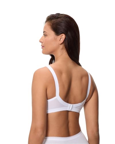 Playtex 2er-Pack Klassische BHS ohne Bügel mit Überkreuztem Herz-Ausschnitt für Damen x2 Weiß/Schwarz 85D – Ansicht 5