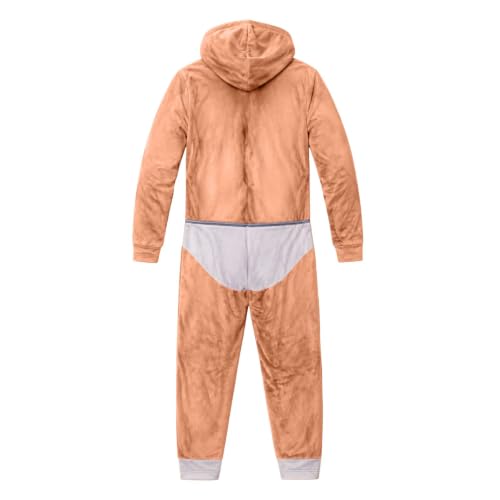Ugly Jumpsuit Funny Dad Bod Zip Up Adult Hooded Novelty One-Piece Pajama - image 4