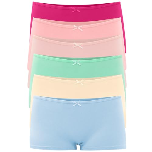 Image of Allxwek Womens Cotton Underwear Boy Shorts for Women Stretch Comfort Boxer Briefs Ladies Knot Panties 3 /6 3901