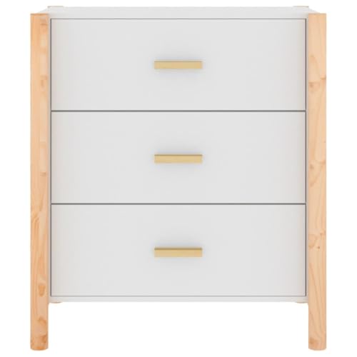 Credenza Buffet Cassettiera Mobile Contenitore Organizer Cucina Soggiorno Soggiorno 62 X 38 X 70 Cm Derivati Del Legno Bianco 02_0030377 - 3