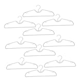 Hemobllo 10 Piezas Perchas de Cuello Corto Antideslizantes de Plástico de Espacio Vertical para Camisetas Vestidos Chaquetas Organización de Ropa Armarios