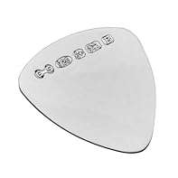 LUXURY STERLING SILVER GUITAR PLECTRUM: This hallmarked sterling silver guitar plectrum is perfect for those who enjoy playing or want to display a luxurious guitar accessory. A polishing cloth is included to help maintain the condition of the plectr...