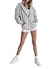 Niceyoeuk Women 's Oversized Zip Up Hoodies Sweatshirts Y2K Baggy Loose Zipper Hooded Pullover Jackets Coat with Pockets (Grey, M) #3