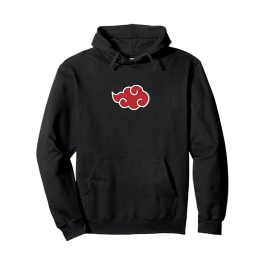 Naruto Shippuden Símbolo de la Nube Roja de Akatsuki Sudadera con Capucha