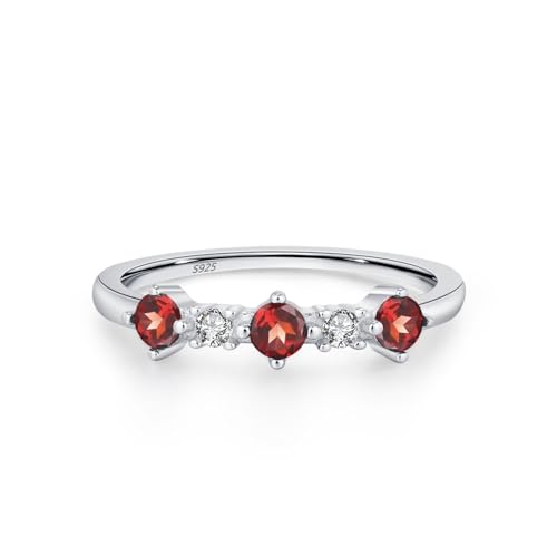 Bague simple argent sterling 925 anti-ternissement et pierre - 6