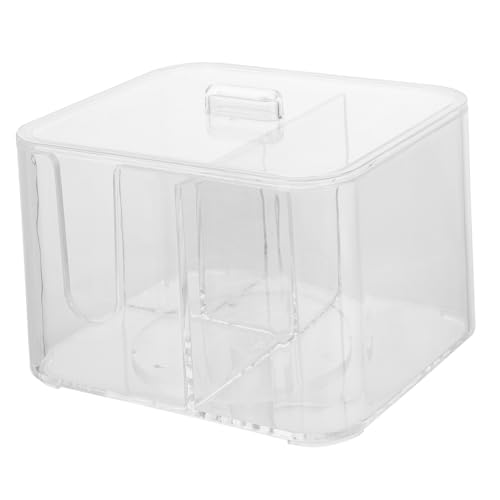 DRESSOOS Scatola Portaoggetti Per Bastoncini Di Cotone Organizer Per Trucchi Contenitore Per Bastoncini Di Cotone Elegante Decorazione in Plastica Alta