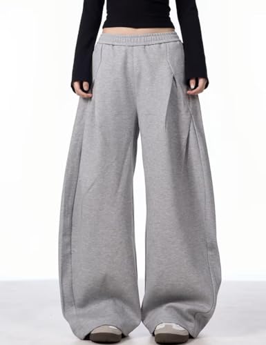 Men's Baggy Sweatpants Hip Hop Y2k Wide Leg Lounge Sweat Pants2