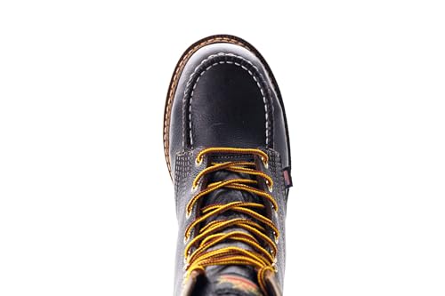 Image of Thorogood American Heritage 8 inch Steel Toe Work Boots for Men - Full-Grain Leather with Moc Toe, Slip-Resistant Wedge Outsole, and Comfort Insole; EH Rated