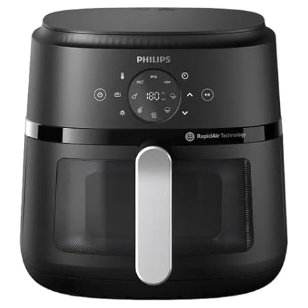 PHILIPS NA221/00 4.2L 1500 Watt Digital Air Fryer with Rapid Air Technology (Black) -NA221/00