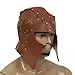 Miaeowve Retro Medieval Knight Hat Roman Warrior Costume Helmet Headwear for Halloween Carnival Cosplay Brown One Size